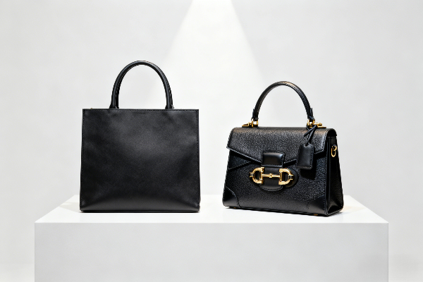 From Sketch to Store: Your Guide to Finding the Perfect Handbag Manufacturing Partner? | Junhao Handbag | Leather Handbag OEM/ODM Manufacturer Comparing a generic bag with a custom-designed bag
