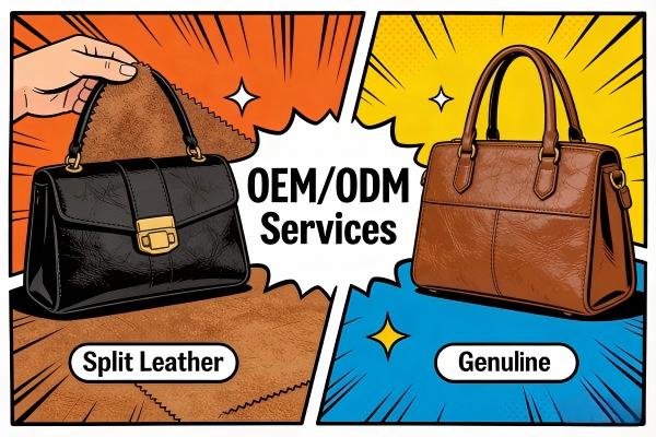 Split Leather vs. Genuine Leather Handbags: Which Is Better for You in 2026? | Junhao Handbag | Leather Handbag OEM/ODM Manufacturer Junhao Leather Handbag OEM Production Process